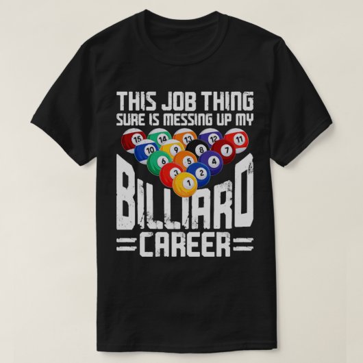 Billiards Pool Player Ball Vintage 9 T-shirt (Design voorkant)