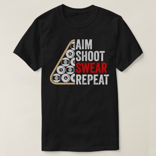 Billiards Pool Player Cft T-shirt (Design voorkant)
