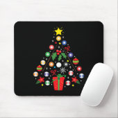 Billiards Pool Player Kerstversierboomfinanciering Muismat (Met muis)