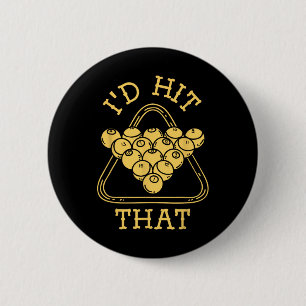 Billiards Pool Player Ronde Button 5,7 Cm