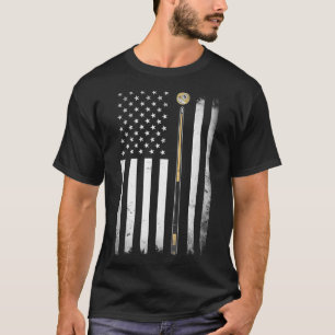 Billiards Pool Player Table VS Amerikaanse vlag 1 T-shirt
