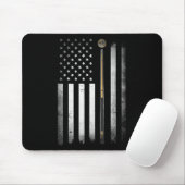 Billiards Pool Player Table VS Amerikaanse vlag Muismat (Met muis)