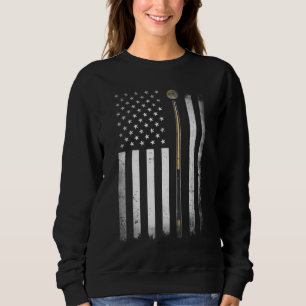 Billiards Pool Player Table VS Amerikaanse vlag Trui