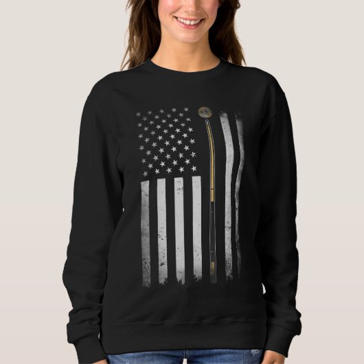 Billiards Pool Player Table VS Amerikaanse vlag Trui (Voorkant)
