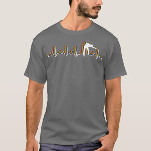 Billiards Pool Retro Heartbeat EKG voor Billiard P T-shirt