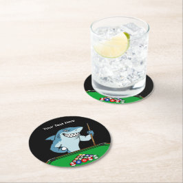 Billiards Pool Shark Gast Drink Onderscheppers Ronde Kartonnen Onderzetter