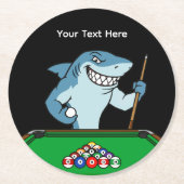 Billiards Pool Shark Guest Drink Coasters Ronde Kartonnen Onderzetter (Voorkant)