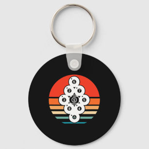 Billiards Pool Snooker Billiard Player 9 Ball Retr Sleutelhanger