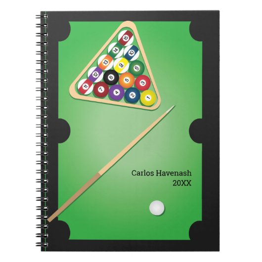 Billiards Pool Table Persoonlijk Notitieboek (Voorkant)