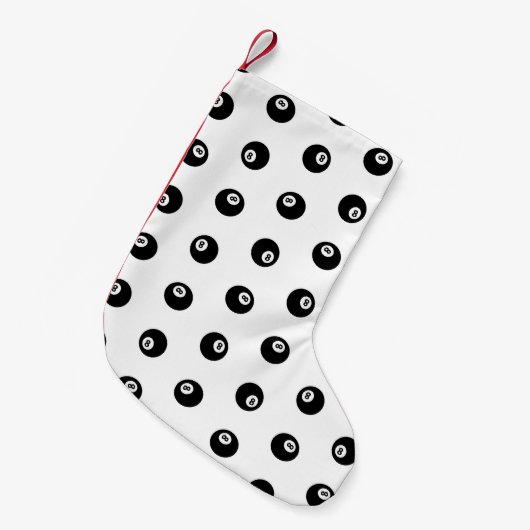 Billiards Pool Thleight Balls Patroon Kleine Kerstsok (Voorkant (Hangend))