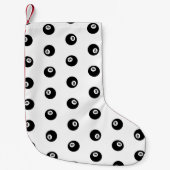 Billiards Pool Thleight Balls Patroon Kleine Kerstsok (Voorkant)