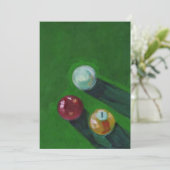 BILLIARDS ~ POOLPARTIJINVITATIE ~EZ OM AAN TE PASS KAART (Staand voorkant)