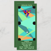 BILLIARDS ~ POOLPARTIJINVITATIE ~EZ OM AAN TE PASS KAART (Voorkant / Achterkant)