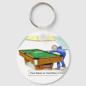 Billiards, poolspeler sleutelhanger (Voorkant)