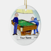 Billiards, poolspelers - Mannelijk en Mannelijk Keramisch Ornament (Rechts)