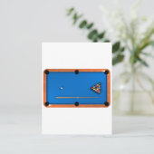 Billiards/pooltabel: Blauw smelt: Briefkaart (Staand voorkant)