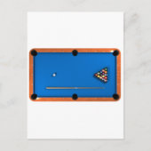Billiards/pooltabel: Blauw smelt: Briefkaart (Voorkant)