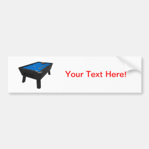 Billiards/pooltabel: Blauw smelt: Bumpersticker
