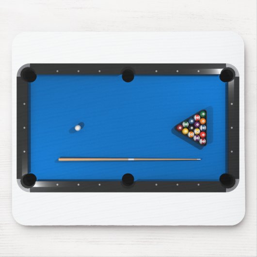 Billiards/pooltabel: Blauw smelt: Muismat (Voorkant)