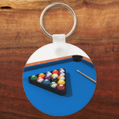 Billiards/pooltabel: Blauw smelt: Sleutelhanger (Voorkant)