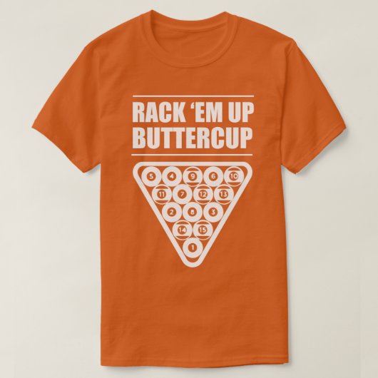 Billiards Rack em Up Snooker Billiard T-shirt (Design voorkant)