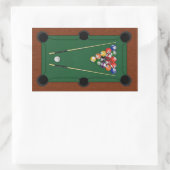 Billiards Rechthoekige Sticker (Tas)