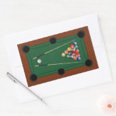 Billiards Rechthoekige Sticker (Envelop)