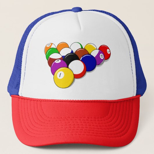 Billiards... rek ze op. trucker pet (Voorkant)