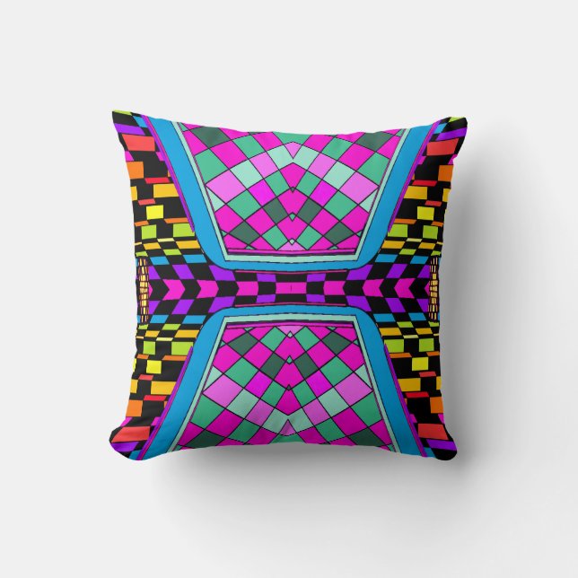 Billiards ReMix Pop Art Geometrix Designer Pillow Kussen (Voorkant)