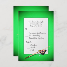 Billiards RSVP met Entree Choice