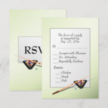 Billiards RSVP met Entree Choice