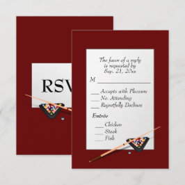 Billiards RSVP met entree keuze Deep Red Kaartje