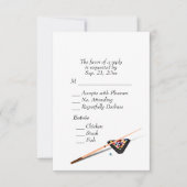 Billiards RSVP met het Wit van de Keuze van Entree Kaartje (Voorkant)