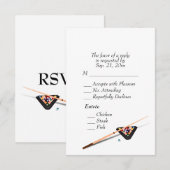 Billiards RSVP met het Wit van de Keuze van Entree Kaartje (Voorkant / Achterkant)