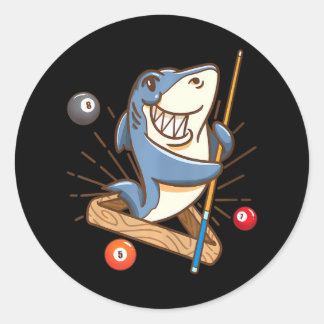 Billiards Shark Hustler Pool s Girls Snooker Ronde Sticker