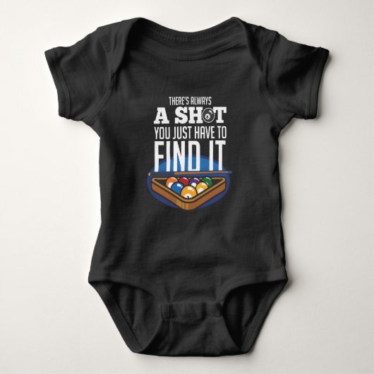 Billiards Shot Quote Pool Player Humor Romper (Voorkant)