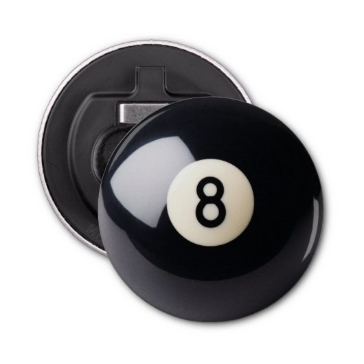 Billiards Snooker 8-Ball Bottle Open Button Flesopener (Voorkant)