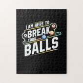 Billiards Snooker is hier om je ballen te breken Legpuzzel (Verticaal)