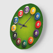 Billiards Snooker Novelty Clock Grote Klok (Hoek)