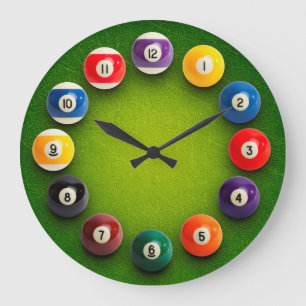 Billiards Snooker Novelty Clock Grote Klok