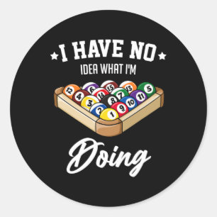 Billiards Snooker Pool Game Player Sportwedstrijd Ronde Sticker