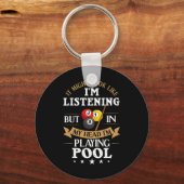Billiards Snooker Pool Game Player Sportwedstrijd Sleutelhanger (Voorkant)