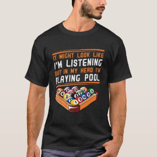 Billiards Snooker Pool Game Player Sportwedstrijd T-shirt