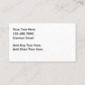 Billiards Snooker Pool Hall Business Cards Visitekaartje (Achterkant)