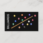 Billiards Snooker Pool Hall Business Cards Visitekaartje (Voorkant)