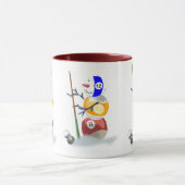 Billiards Snowman Kerstmis Mok (Midden)