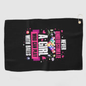 Billiards speler dit meisje kan poolmiljarden spel golfhanddoek (Horizontaal)