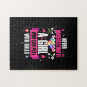 Billiards speler dit meisje kan poolmiljarden spel legpuzzel (Horizontaal)