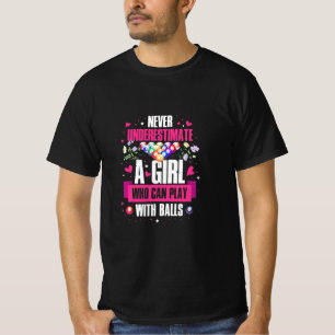 Billiards speler dit meisje kan poolmiljarden spel t-shirt