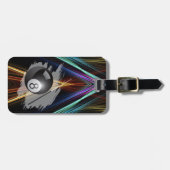 Billiards Sport ball and cue Personalize with Name Bagagelabel (Voorkant horizontaal)